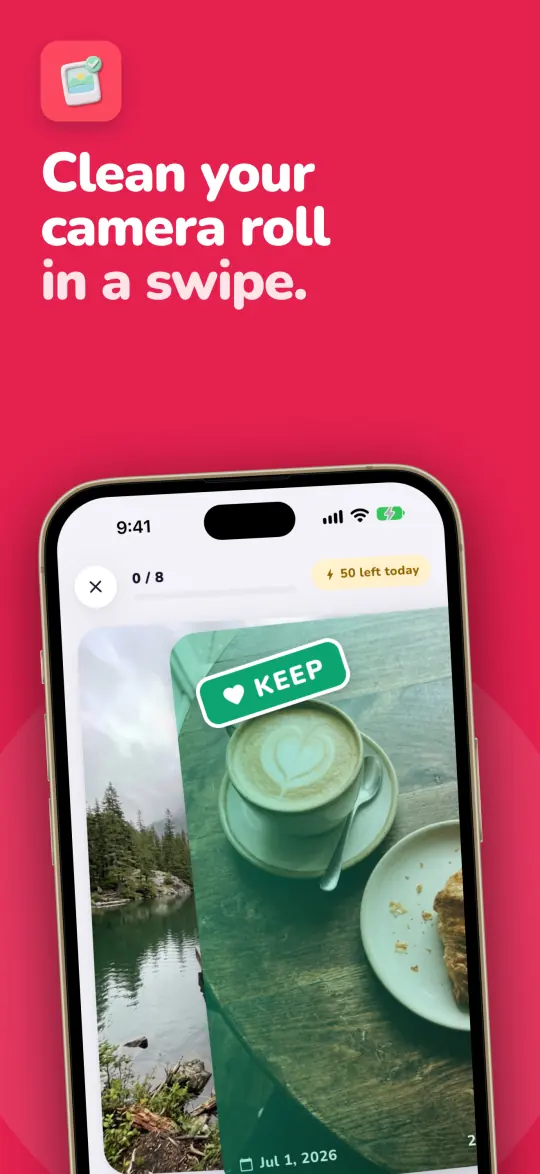 The swipe deck, with a photo being kept